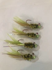 hand tied crappie jigs 1/16