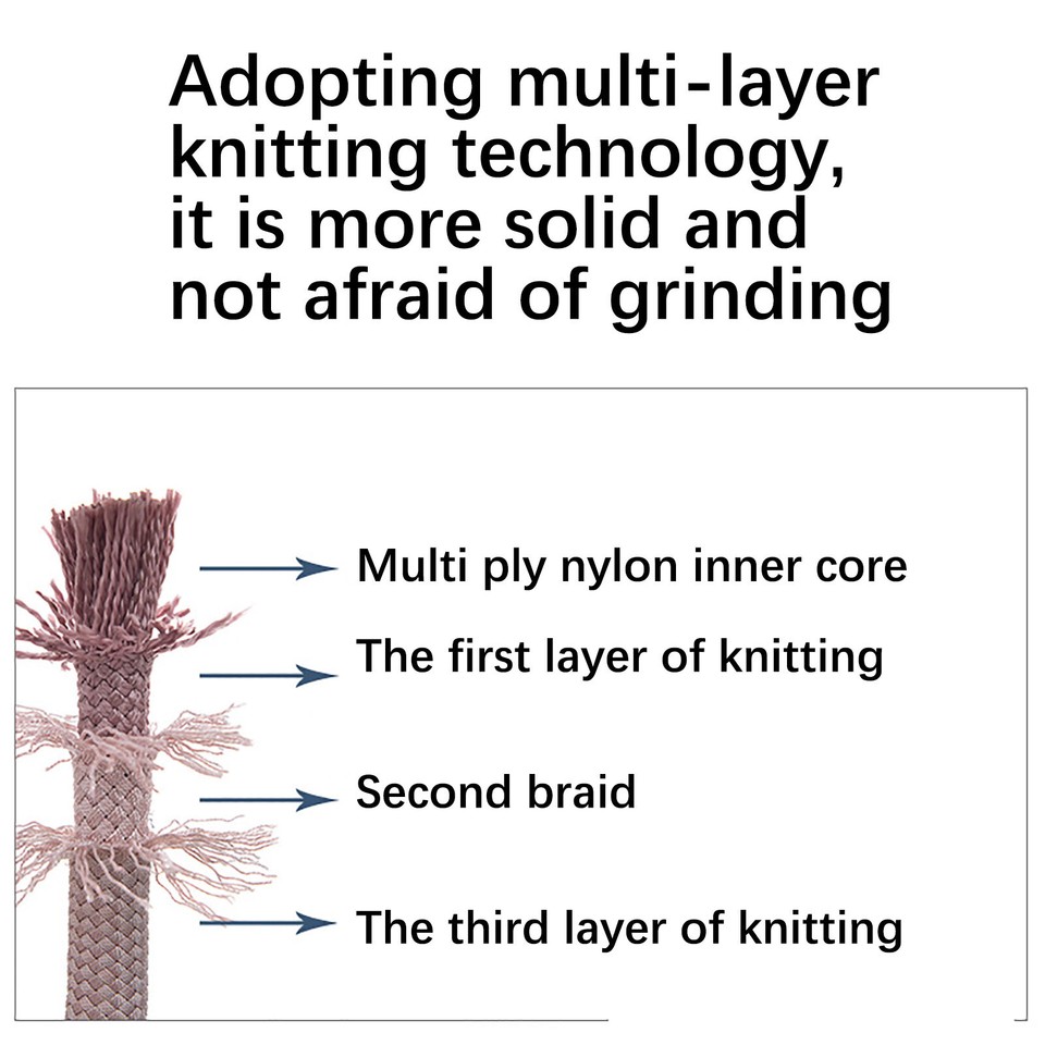 Mountaineering Antidropping Rope 3layer Weave Rope Outdoor Work