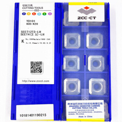 10pcs ZCC.CT SEET12T3-LH YD101 SEET4(2.5)-LH CNC Carbide Inserts For Aluminum