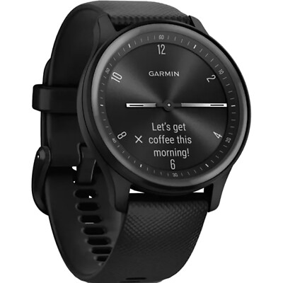 Garmin Vivomove Sport Black 32MB Bluetooth Smartwatch NEW | eBay