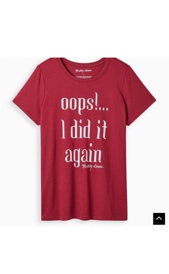 NWT Classic Fit Crew Tee - Cotton Britney Spears Oops