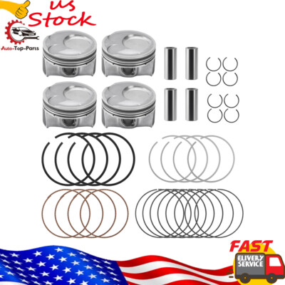 For 14-18 Kia Forte 2.0L 230402E200 Oversize +0.5mm Piston & Rings Set, 4-Pieces
