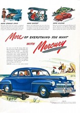 1946 Mercury Coupe Genuine Vintage Print Ad Beach Scene Ford Motor Company 1946 Mercury Coupe Genuine Vintage Print Ad Beach Scene Ford Motor Company