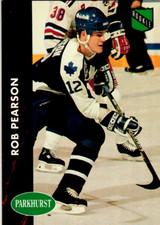 1991-92  Parkhurst Maple Leafs Hockey Card #169 Rob Pearson Rookie. rookie card picture