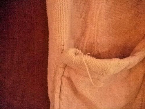 PIERRE CARDIN PINK TERRY CLOTH ROBE, 1970'S, LONG FULL LENGTH HOUSECOAT POCKETS - Picture 21 of 22
