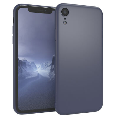 Für Apple iPhone XR Hülle Soft Case Silikon Cover Schutz Tasche Slim Matt Blau