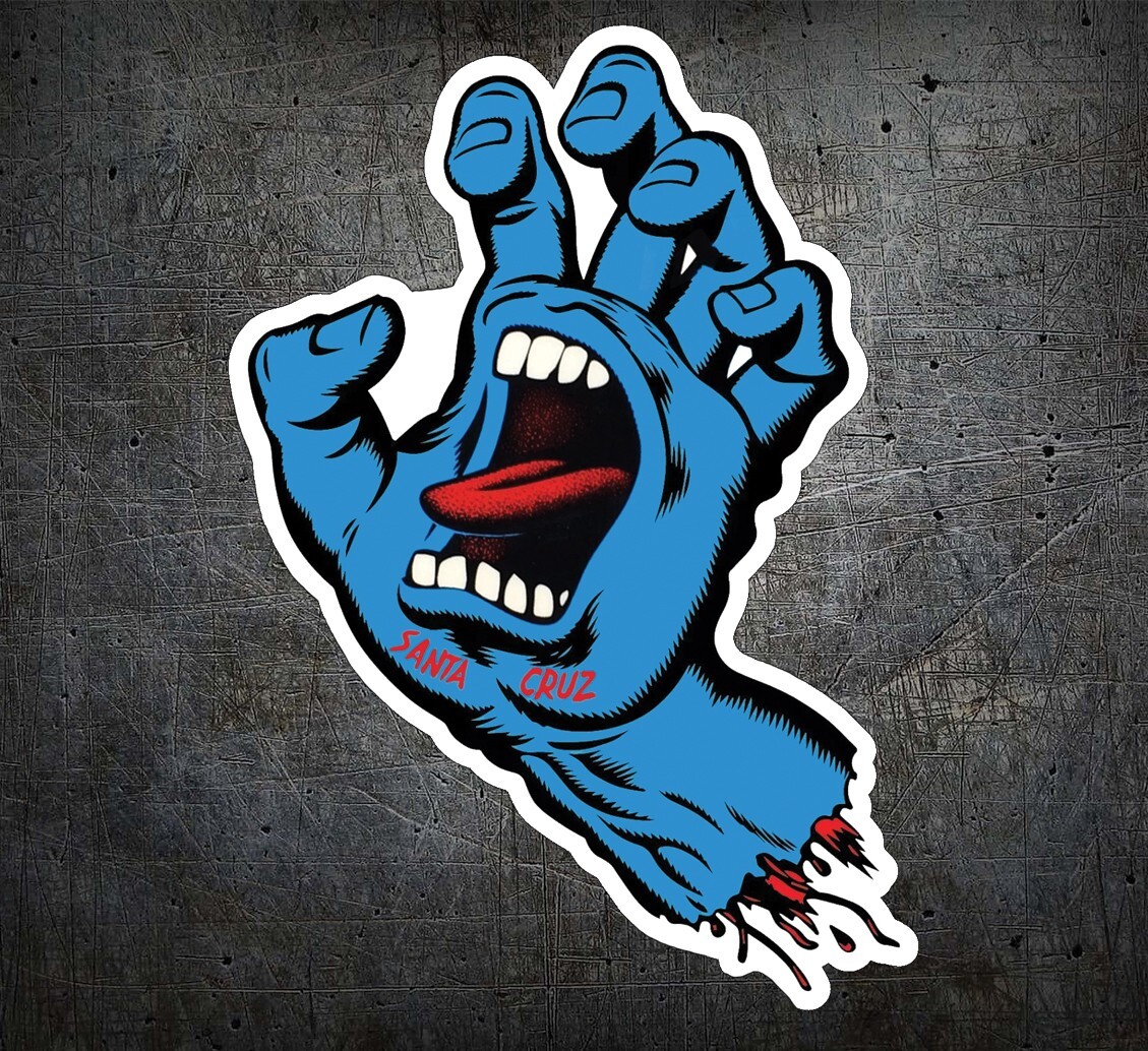 Santa Cruz Screaming Hand Skateboard Sticker Decal 6in Tall