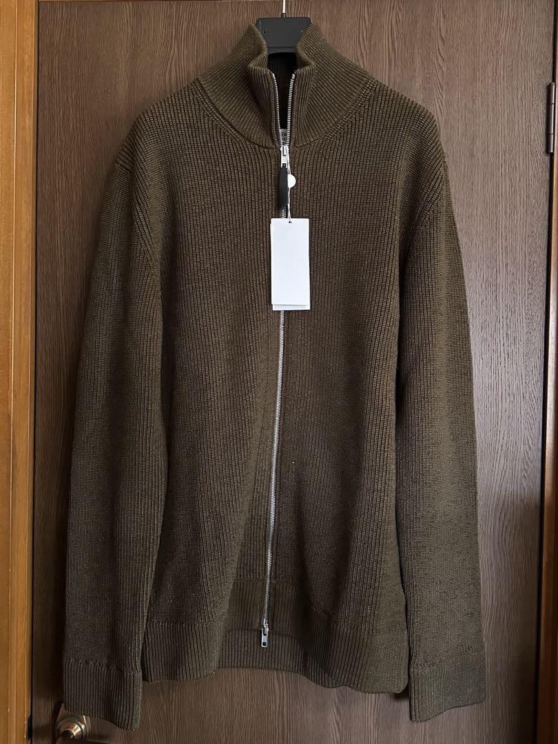 Maison Margiela Driver's Sweater Olive XXL Men's Knit Zip Maison Margiela Driver's Sweater Olive XXL Men's Knit Zip