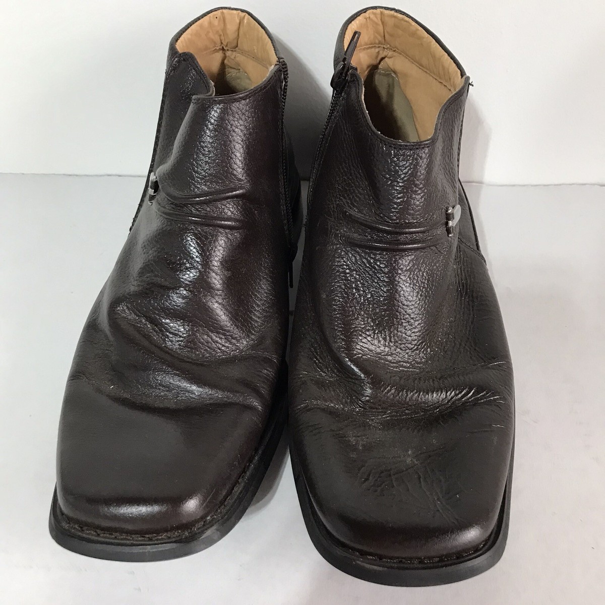 La Milano Men’s Black Leather Side Zip Dress Boots Size 9 M w/ Dust Bag La Milano Black Boots for Men for Sale | Shop New & Used  main image 4
