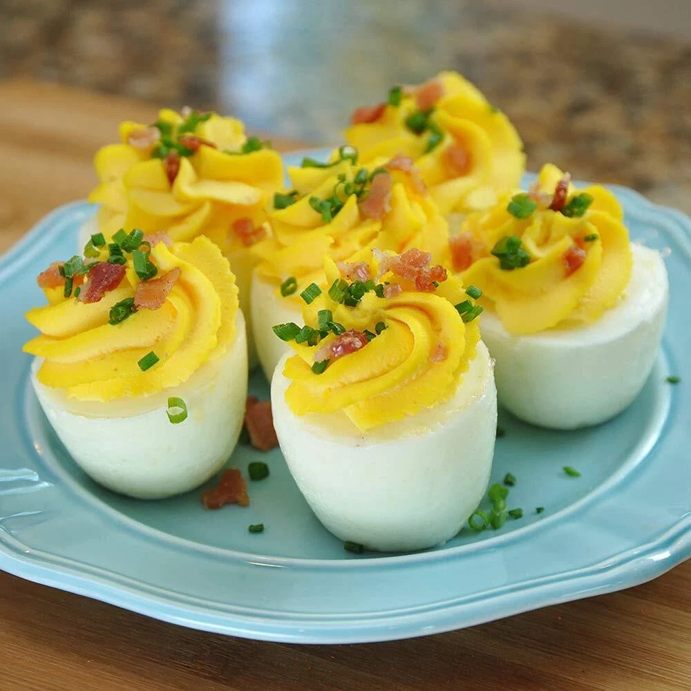 LANJILIFE Silicone Egg Cooker for Perfect Hard Boiled Steamed Eggs