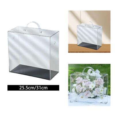 Klar Acryl Blumenkasten mit Griff Wasserdicht für Jubiläumsfeiern