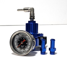 Adjustable Blue Fuel Pressure Regulator Gauge Bk Kit For Honda Civic Ek Eg Jdm