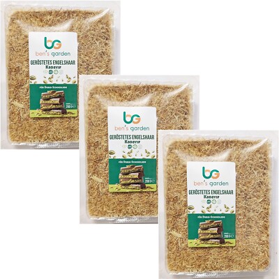 Geröstete Kadayif-Teigfäden für Dubai Style Schokolade-Engelshaar- 3x200g