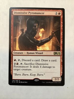 MTG M19: Dismissive Pyromancer (Creature Human Wizard) Regular Rare 136 ...