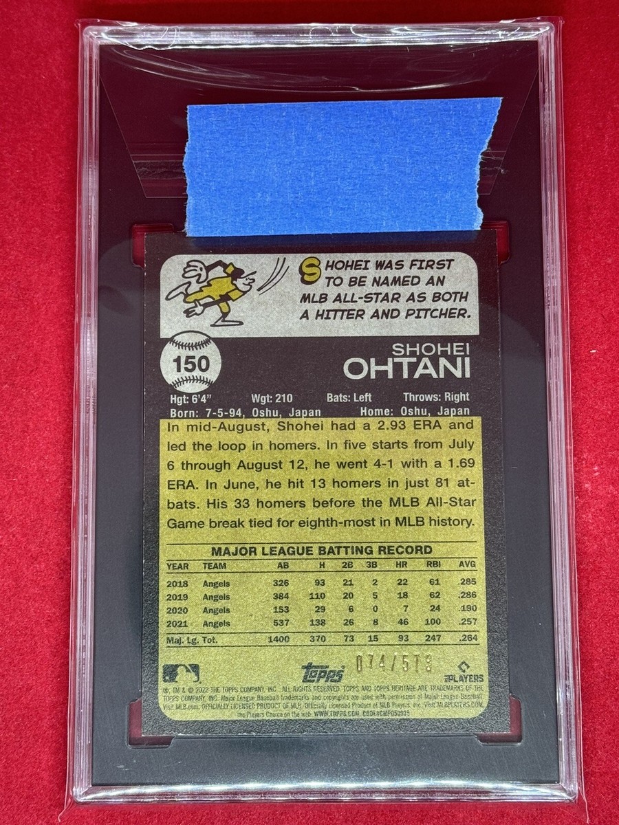 大谷翔平 2022 Topps Heritage Chrome＃150 2022 Topps Heritage #150 Shohei Ohtani Card | eBay