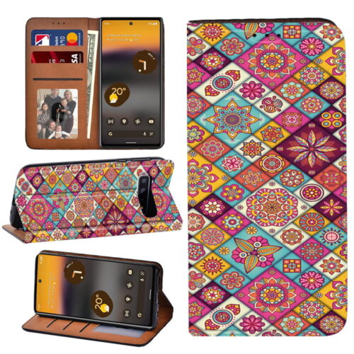 PU Leather Stand Cover wallet Case For Google Pixel 6/6A/7/7 Pro/8/8 Pro/9/9 Pro - Picture 24 of 28