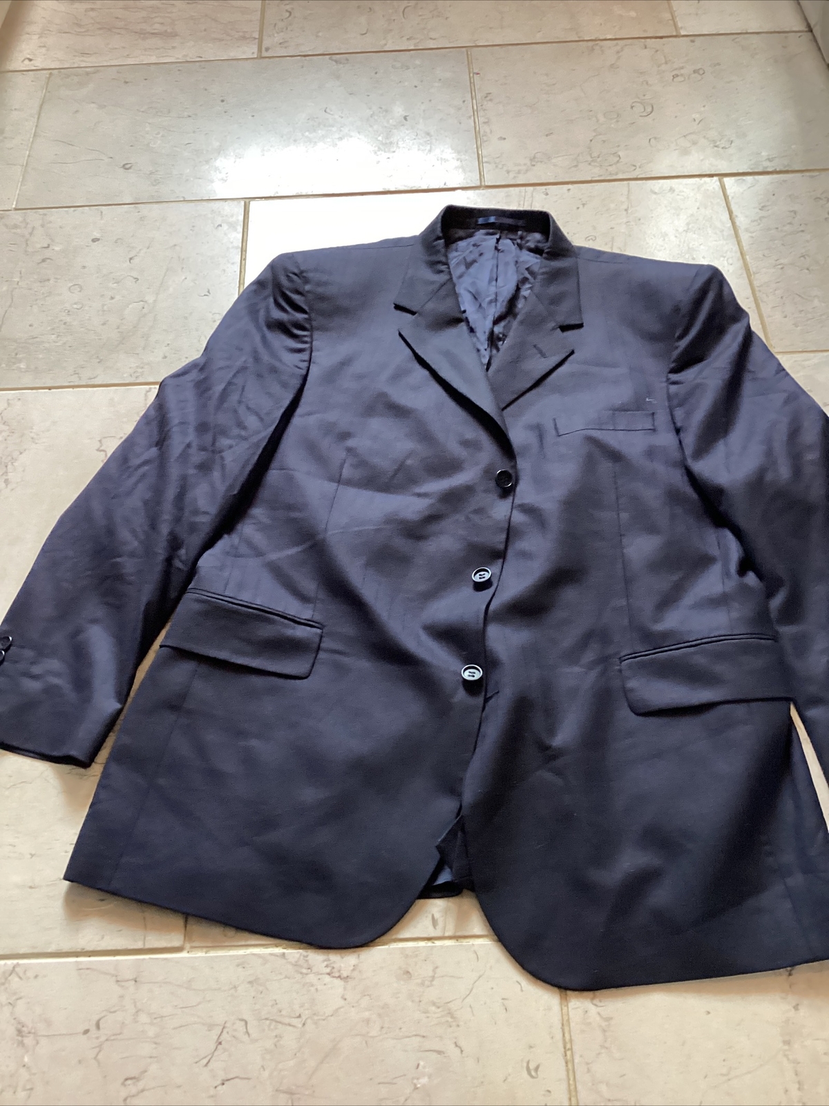 Blazer giacca uomo Yves Saint Laurent YSL lana navy taglia 58 R