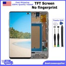 Silver TFT LCD Display For Samsung S10 Plus S10 G975 Screen Digitizer  Frame
