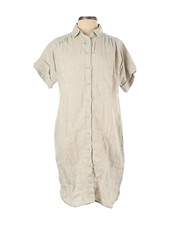NWT J.Crew Relaxed-fit Short-sleeve Flax Baird McNutt Irish Linen Shirtdress XS