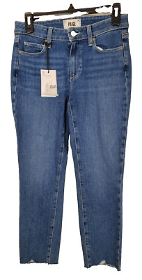 PAIGE Kylie Crop Jeans Lariza Distressed Blue Denim Size 27 NWT (M4)