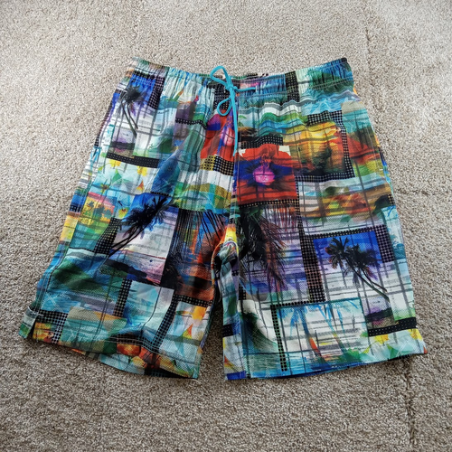 Karibik Bademode Badehose Herren Large Tropical Grafik Print gefüttert - Bild 1 von 9