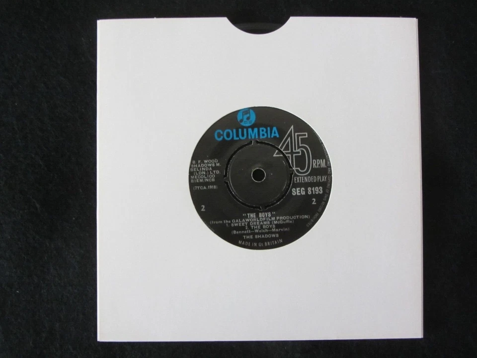 The Shadows 7” EP The Boys (P/S UK Original 1962 Columbia SEG8193) BEAT NM/EX Foto 4 de 4