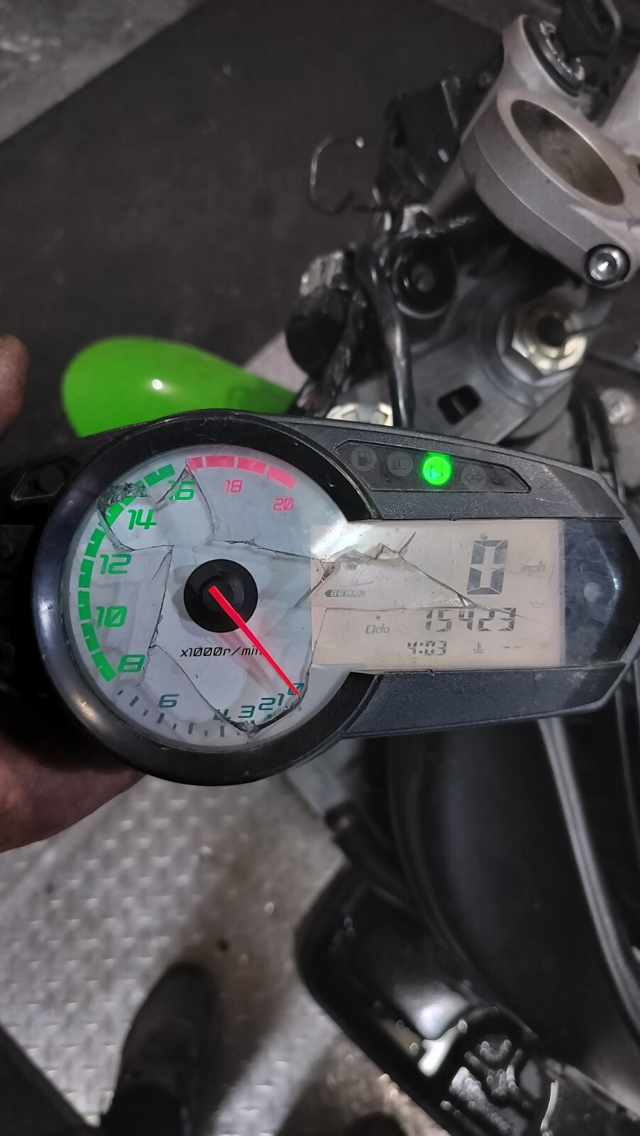 2009 2012 KAWASAKI ZX6R OEM GAUGE CLUSTER SPEEDO 15K MILES!! eBay