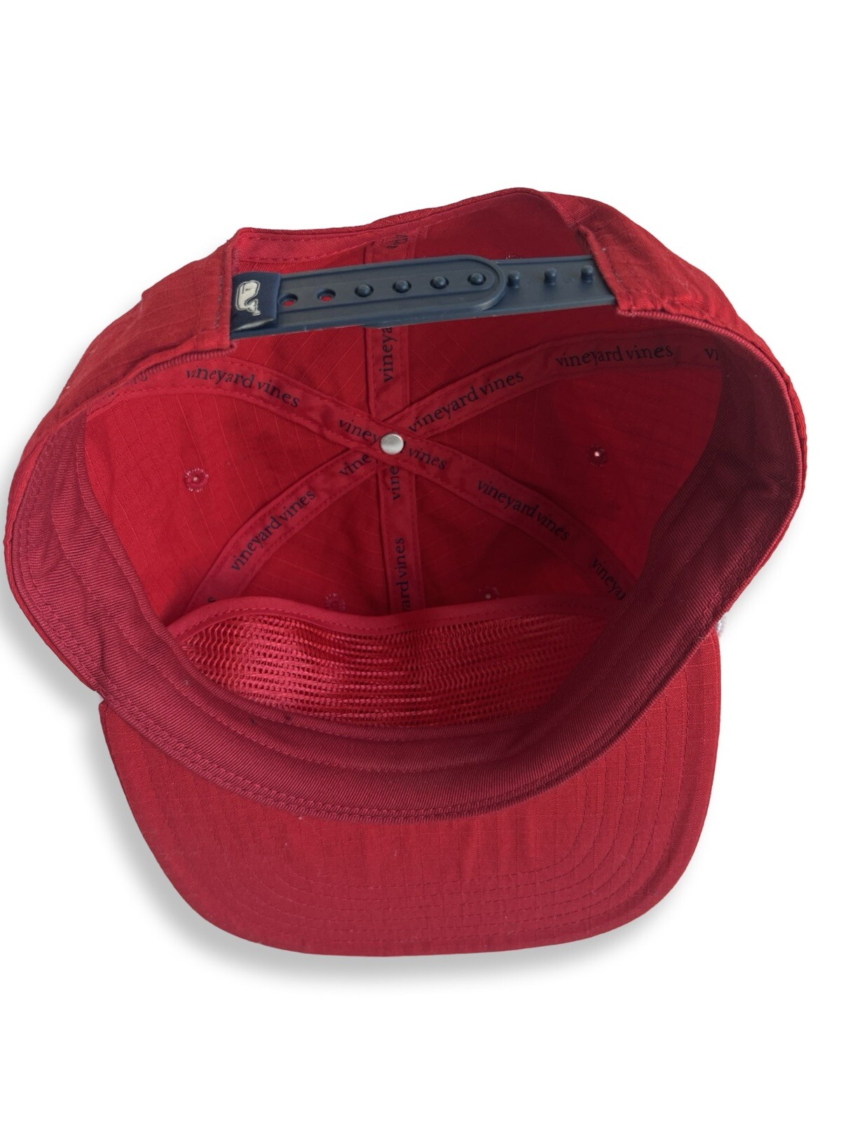 Vineyard Vines Hat Red Script Patch Logo Ripstop … - image 6