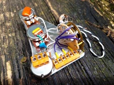 Strat HSS Solderless Wiring Harness Bourns Pots Oak Grigsby Custom KellingSound 