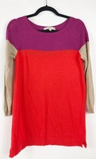 Ann Taylor Loft Sweater Lightweight Color Block Size Small Long Sleeves EUC