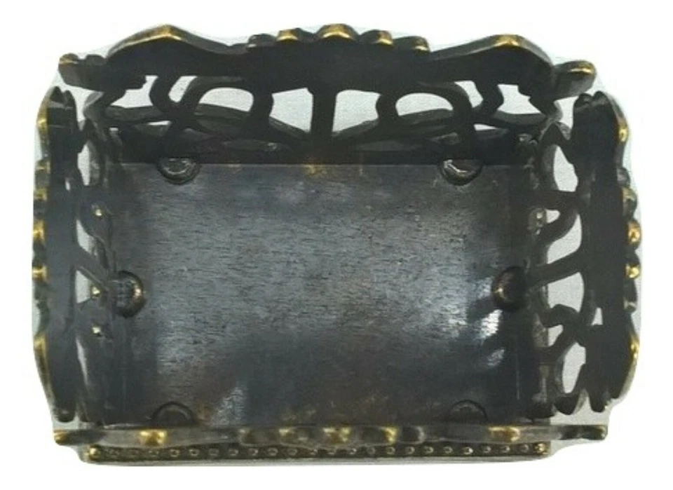 Portatovaglioli in ottone brunito girasoli da cucina tavolo centrotavola casa - Immagine 3 di 3