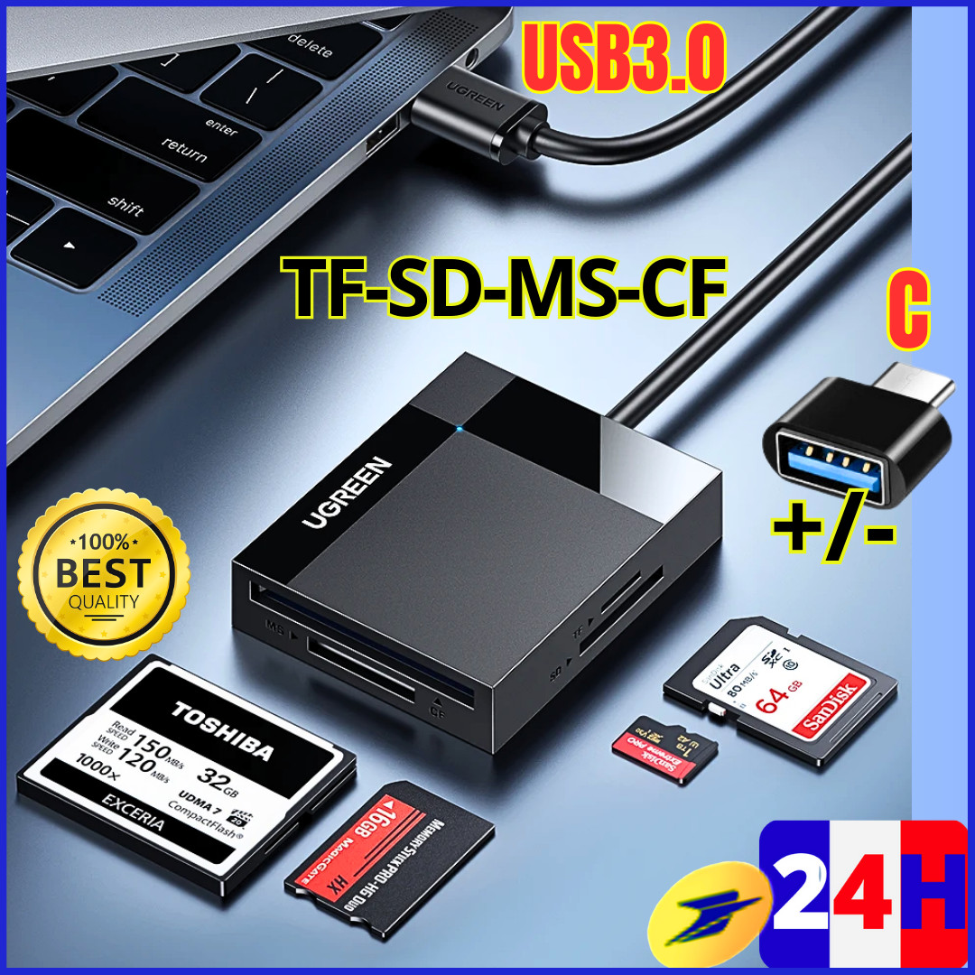 Lecteur Carte SD UGREEN USB 3.0 Evite les Blocages de Transfert - 2