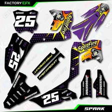 Restyle kit Purple Spark Racing Graphic Kit fits 03-08 Kawasaki Kx125 KX250 KX