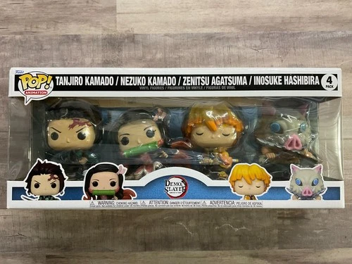 Funko Pop! Demon Slayer 4 Pack NON-GLOW ERROR Figures *NO STICKERS READ J5