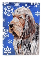 Caroline's Treasures Otterhound Winter Snowflakes Garden Flag SC9780GF