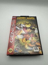 Mickey Mania- Sega Genesis - CIB W/ Manual & Hang Tag! Tested!