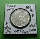 1891 S Morgan Silver Dollar FLASHY AUBU Gem TRUE BEAUTY Higher Grade Silver Coin
