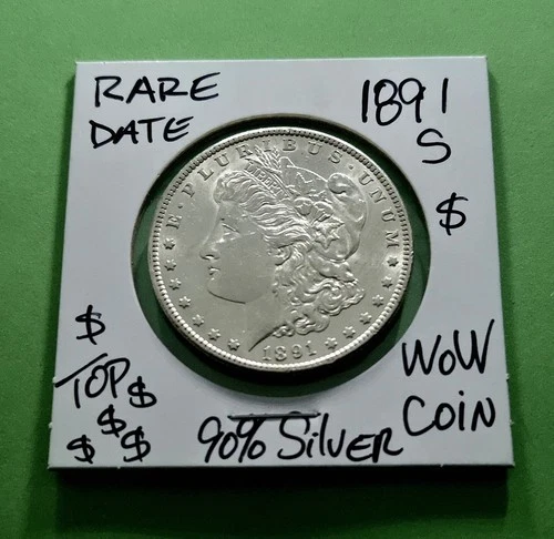 1891 S Morgan Silver Dollar FLASHY AUBU Gem TRUE BEAUTY Higher Grade Silver Coin