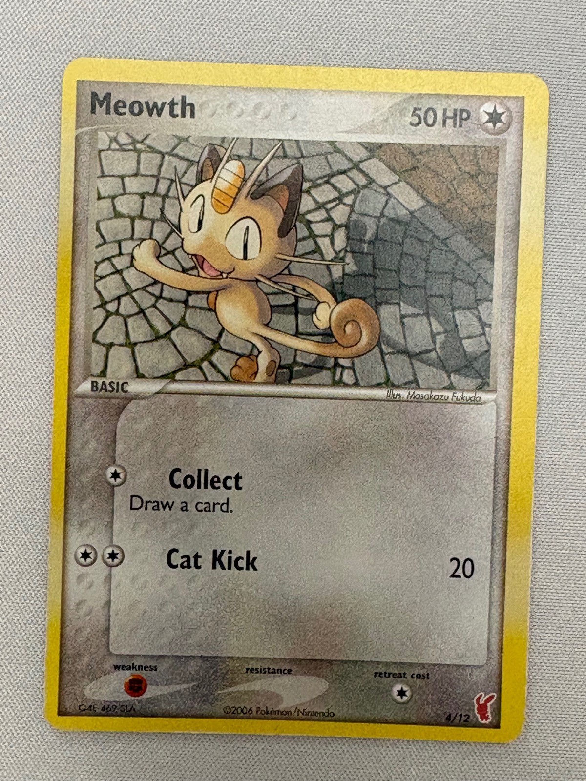 MEOWTH 4/12 EX TRAINER KIT 2 PLUSLE POKEMON HP