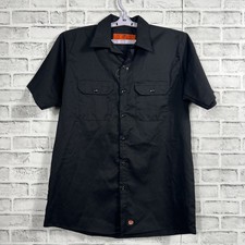 Red Kap Work Shirt Solid Color 2 Pocket Men's L Industrial Uniform Short Sleeve