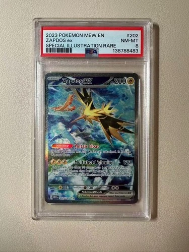 2023 Pokemon MEW 151 EN 202/165 Zapdos ex SIR PSA 8!!!