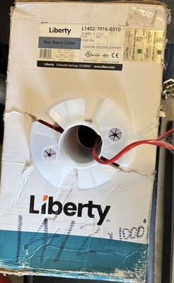 LIBERTY CABLE L1402-7016-0310 Fire Alarm Cable 1000ft, 14 AWG 2 Conductor