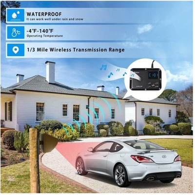 Solar Driveway Alarm Wireless 1800ft Range