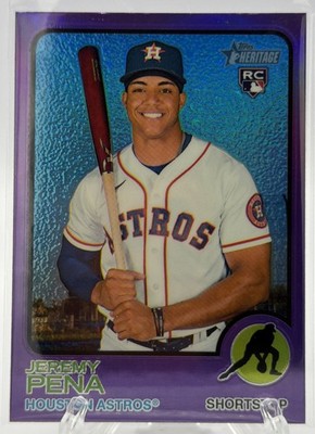 2022 Topps Heritage High Number Jeremy Pena Rookie Card Purple Refractor
