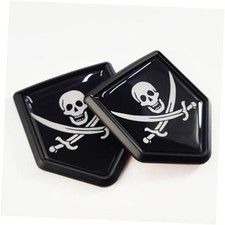 Pirate Flag Decal Sticker Car Emblem Jolly Roger Flag Car Jack Rackham