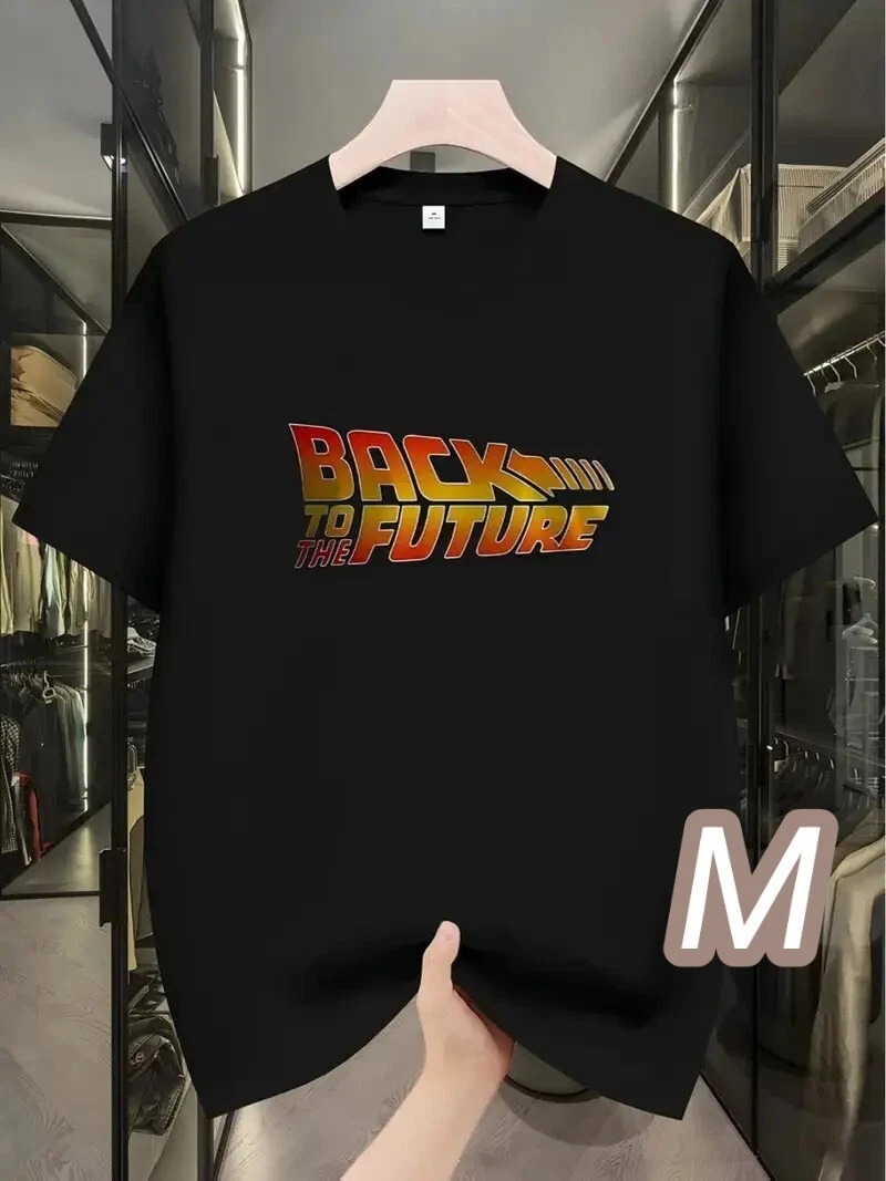 Quick Dry Dry T Black M Size BACK TO THE FUTURE Plus Size Movie Black T