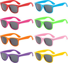8 Pack Neon Party Sunglasses Retro Glasses Party Favor Supplies for Birthday