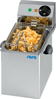 Saro 172-2050 Fritteuse Profri 6 – 6 Liter Fassungsvermögen, 3250 W, Edelstahl, Stufenlos 190°C, Für Gastro & Profi-Küche