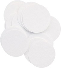 4 Inch White 16pc Stiff Felt Circles