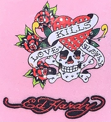 Ed Hardy Pink Cowboy Hat with Rhinestones Love Kills Slowly 
